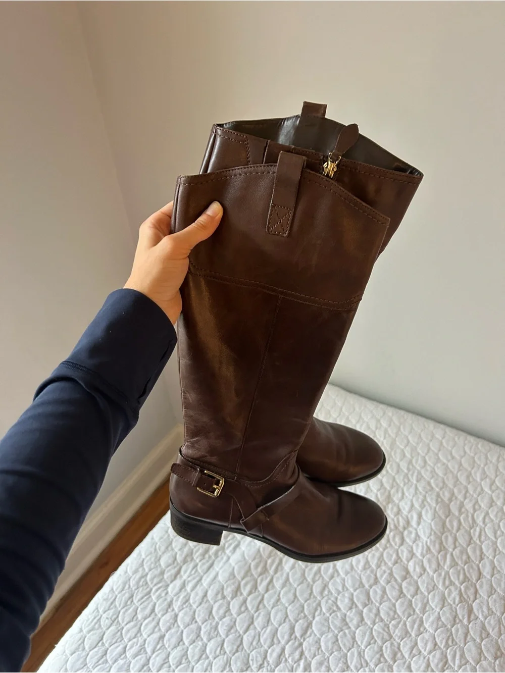 Franco Sarto Brown Leather Riding Boots